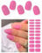 AutyaMee Semi Cured Gel Nail Strips (Jelly Dark Pink), 20 Pcs Gel Nail Wraps, Stickers, UV Light Required, Salon Quality, Long Lasting