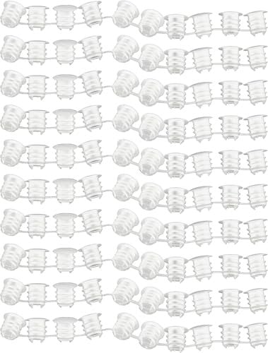 SERENA'S ® White Cover Caps - 100 Pack | Polyethylene, Easy to Attach, Discreet Design for Open Shelves and Showcase Cabinets