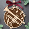 Trompeten-Ornament – Trompetengeschenke, Trompetenspieler-Geschenke – Musik-Weihnachtsschmuck, Musik-Ornamente, Musikinstrument-Weihnachtsschmuck – Trompeten-Weihnachtsdekoration 2024 – Holzornament