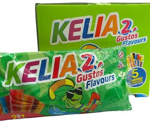 IAMI Polos Flash Kelia 2 Sabores Pack 60 Uds de 105 ml para Congelar | Sin gluten y sin lactosa | Aptos para veganos | Limón, naranja, fresa, frambuesa y cola | Listos en 6 a 8 horas