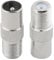 SMCEHEYA 2 Pack TV Aerial Coaxial Connectors Cable F-Connectors TV Antenna Socket, Satellite to RF Coax Aerial Male Adapter Converter for TV Satellite Sky Antenna