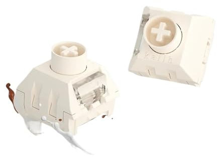IDUTQUMW Box Raw Coconut Latte Switch Silent Ice Cream Mechanical Keyboard Switches Linear RGB 5pins 45g Pre-Lubed for Gaming Gamer(30PCS)