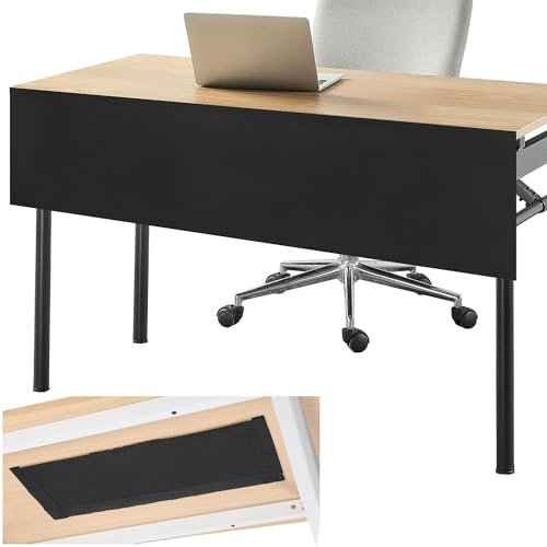 MABOZOO 152,4 cm Untertisch-Sichtschutz und 71,1 cm Kabelmanagementnetz – 2 Stück, Kabel-Organizer und Rock für Heimbüro oder Steharbeitsplatz