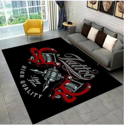 SHAOPENGA Tattoo Studio Teppich Mystische Hexerei Teppich Für Wohnzimmer S Sofa Tisch Teppiche Tattoo Studio Fußmatte 140X200Cm