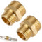 Reducción 3/4 a 1/2, 2 piezas Adaptador de conexión de manguera de 3/4 pulgadas Adaptador de conexión de agua de 1/2 a 3/4 pulgadas (20 x 25 mm)