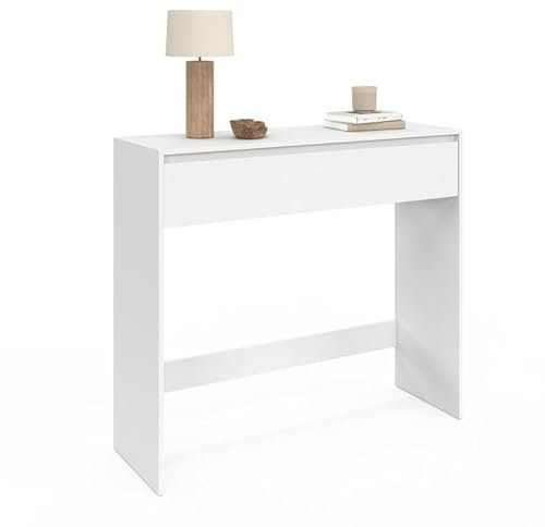 IDMarket - Console 1 tiroir TOMI Bois Blanc