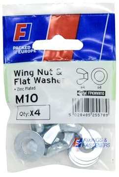 Forgefix Wing Nut & Washer M10 ForgePack 4, provide a convenient alternative to standard Hex Nuts, and allow hand tightening.