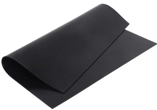 Feuille de caoutchouc de silicone noir - 10 pouces x 10 pouces, épaisseur 1,5 mm et 2 mm, joint en silicone résistant aux intempéries(2mm)