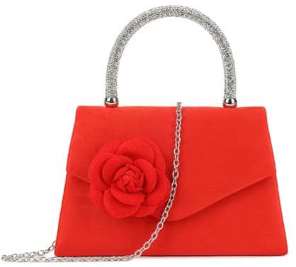 LeahWard Women's Wedding Clutch Bag, Cross Body Bag For Party, Prom, Top Handle Chain Cross Body Bags