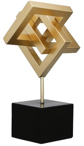 Casablanca Dekoobjekt Connect aus Metall - goldfarben - matt - Höhe 40cm x Breite 23cm - Fensterdekoration