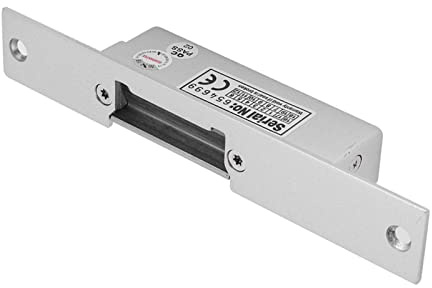 RASTKY Elektrisches Türöffnerschloss aus Edelstahl 304 mit 500 Kg Schubwiderstand für Holz-Metall-PVC-Türen, KEIN Elektrischer Türöffner, Ausschalt-Entriegelung, 12 V Gleichstrom für die Sicherheit
