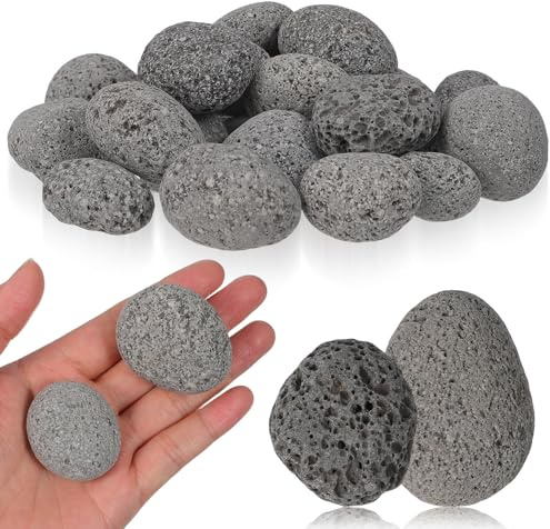 Uonlytech Saunasteine 1 kg Kleine Vulkansteine 2 3cm für Saunaofen Ersatzsteine Sauna Zubehör für Mobile Nutzung und Innen und Außensauna
