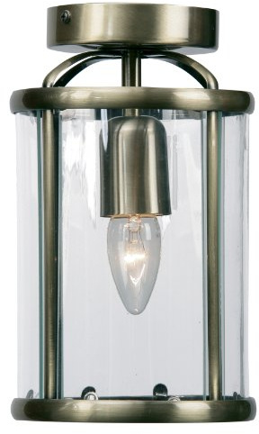 Fern Flush Lantern Antique Brass Finish
