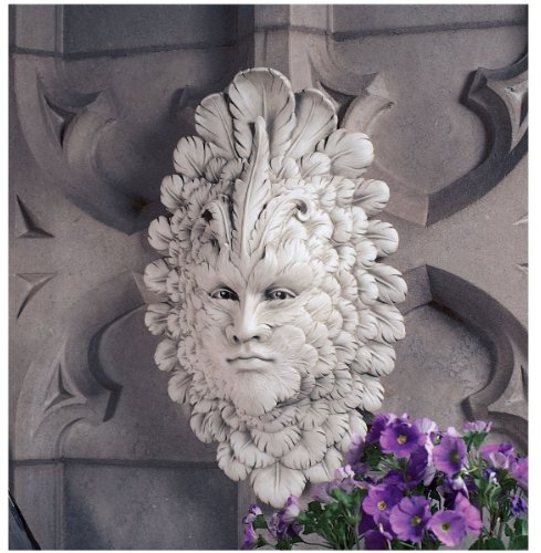 Design Toscano Gegenwart des Karnevals: Blattmaske, Wandfigur