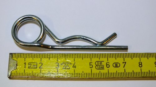 Federstecker doppelt, 3 mm, 100 Stück, verzinkt