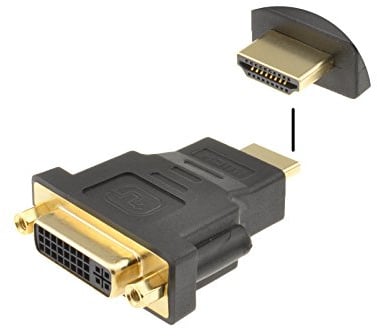 kenable DVI-D 24+5 Socket to HDMI Plug Digital Adapter Converter Gold