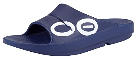 OOFOS Unisex Ooahh Slide Schiebe-Sandalen, Blau Navy, 40 EU