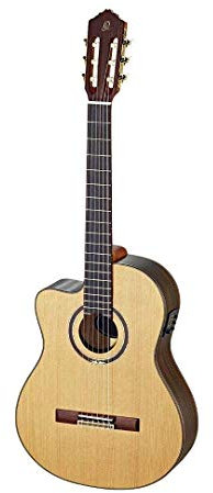 Ortega RCE159SN - Guitarra electroacústica (cedro, tamaño 4/4), color natural