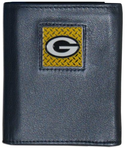 Siskiyou NFL Green Bay Packers Gridiron Leather Tri-Fold Wallet