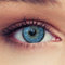 DESIGNLENSES farbige Kontaktlinsen, 1 Paar (2 St.), natürlich wirkende himmels blau Farblinsen + Aufbewahrungsbehälter, mit Stärke -4,50 Natural Sky