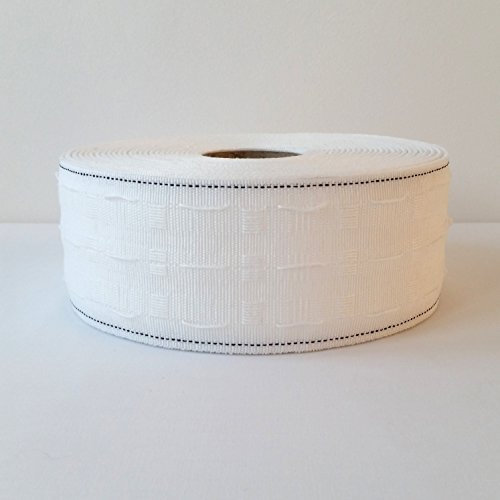 Discover Direct Gardinenband, 75 mm breit, Standard-Bleistiftfalten, Länge wählbar (50 Meter)