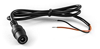 Carmedien Niedervoltbuchse auf offene Kabelenden 12V Adapter-Kabel Rückfahrkamera Spannungsversorgung 24V Adapterkabel