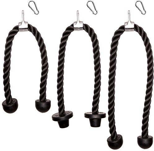 C.P.Sports Trizeps Bizeps Seil Verschiedene Größen 70cm - 100cm inkl. Karabinerhaken (100 Zentimeter)