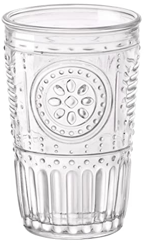 Bormioli Rocco Gläser Set Romantic 1 Einheit (Farbe klar, 340 ml, spülmaschinenfest, Wasserglas, für Cocktails / Wasser / Säfte / Softdrinks)