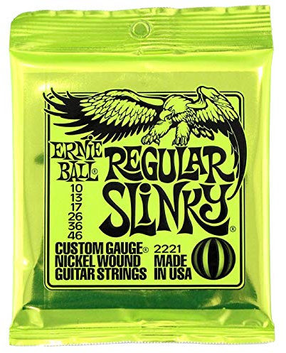 Ernie Ball 2221 Regular Slinky Jeu de 6 cordes Tirant 10/46