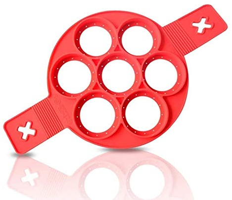St@llion Pancake maker Moulds - New & Improved Silicone Flippin Fantastic style As seen on TV (Red Colour)