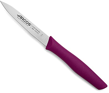 Arcos Couteau Mondador Acier Inoxydable 100 mm - Pour Fruits et Légumes - Manche Ergonomique Polypropylène - Série Nova