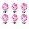 FBSHOP(TM) 30MM 6pcs Kreative Rose Kristall Knöpfe Schrank Schublade Türknauf Möbelknöpfe, ideal für Schrank, Küche und Bad Schränke, Fensterläden, Kleiderschrank (Rosa)