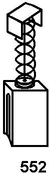 Asein Kohlebürsten 0523 für Skil Schleifer 9004, Skil Schleifer 9135, Skil Schleifer 9235 - 5x8x11mm - 0,20x0,31x0,43'' - Mit Federn, Kabel und Stecker - Ersatz für Originalteile 2.610.395.298