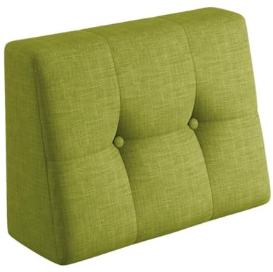 sunnypillow Palettenkissen für Gartenmöbel - Rückenkissen 60x40x20/10cm - Rückenpolster für Bett und Sofa - Palettenpolster für Palettenmöbel - Gesteppte Kissen mit Knöpfen - Rückenlehne Grün