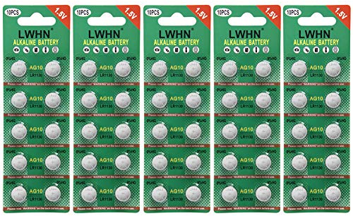lr1130 ag10 alcalino 1.5v pulsante moneta batterie (50pcs)