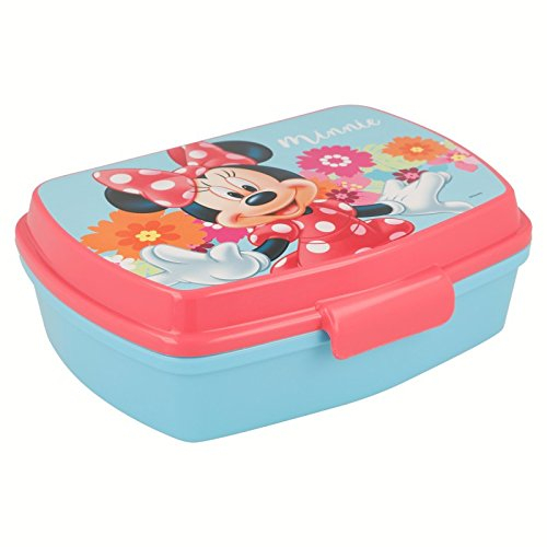 ALMACENESADAN 2078; Sandwichera Rectangular Minnie, Producto de plástico, Libre BPA. Dimensiones Interiores 16,5x11,5x5,5 cm