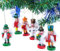 BRUBAKER 6-teiliges Set Nussknacker Holzanhänger - Baumschmuck für den Weihnachtsbaum - Weihnachtsanhänger Christbaumschmuck aus Holz - Handbemalt