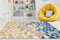 Carpeto Rugs Teppich Wohnzimmer Kurzflor Grau Modern Geometrisch Rauten Muster - Niedrigflor Teppich für Wohnzimmer Jugenzimmer Kinderzimmer/Öko-Tex Pastell Grau Gelb Türkis 80 x 150 cm