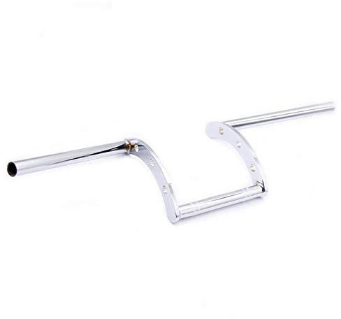 22mm 7/8 Handlebar Front Control Z Handle Bar For Honda Kawasaki Suzuki Yamaha Harley Road Street Bike Custom Chopper (Chrome)