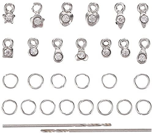 2 Sets Dangle Nail Art Charms DIY Nail Jewelry Decoration Nail Piercing Tool Manicure Tools