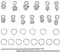 2 Sets Dangle Nail Art Charms DIY Nail Jewelry Decoration Nail Piercing Tool Manicure Tools