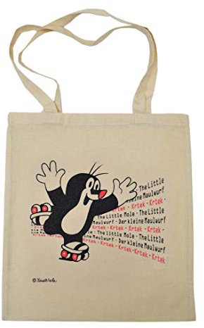 Stoffbeutel Beutel für Shopping Lebensmittel mit Griff Baumwollbeutel Original Der Kleine Maulwurf Umweltfreundliche Wiederverwendbare, 42x38 cm, Tiermotiv