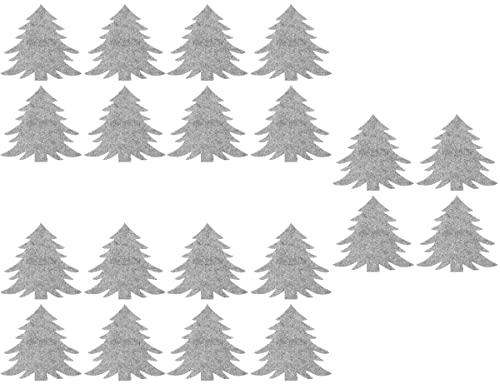 Amosfun Weihnachten Besteckhalter Weihnachtsbaum Bestecktasche Besteckbeutel: 20 Stücke Filz Tannbaum Christbaum Tanne Besteckhülle Messer Geschirr Tasche Beutel Tischdeko Xmas Dinner Party Deko