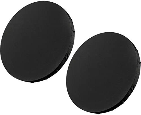 ZZHXSM 2pcs 20cm Pre Stretched Canvas Round Canvas Boards for Oil Painting On Canvas, Acrylic Watercolor Oil Paint with Wood Frame As Primer, Black