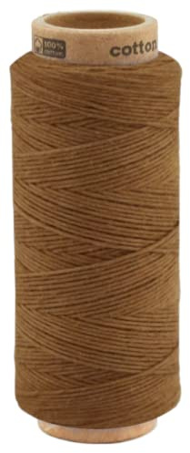 fuwi Baumwollkordel 1 mm - Baumwollschnur & Bäckergarn, 100 m einfarbig - für Makramee, Geschenkband und Dekoration, 100% Neue Baumwolle, matt und farbecht (0125 Karamell)