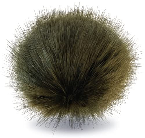 Wohnkult 10-12cm Kunstfell Bommel Pelzbommel Fellbommel Pompon Mützen Anhänger| 26 (Olivgrün)