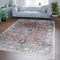 TT Home Wohnzimmer Teppich Flachgewebe Marokkanisch Design Used Look Ornamente Waschbar, Farbe:Bunt 2, Größe:160x220 cm