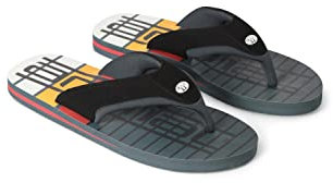 Animal Jekyl Mens Flip-Flops - Slip-on, Lightweight & Comfortable Footwear with Soft Padded upper Straps - Best for Spring Summer & Outdoors Dark Grey Adult Shoe Size 9