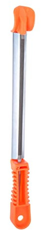 sourcing map Chainsaw File, 13/64 (5.2mm) Round Rasp Chrome Steel Double Cut with Sharpening Guide Handle