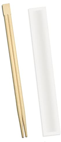 SHOBI 100 Bacchette Sushi Chopsticks 21 cm in legno di Bambù Biodegradabili confezionate singolarmente